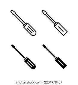 Screwdriver icon vector for web and mobile app. tools sign and symbol