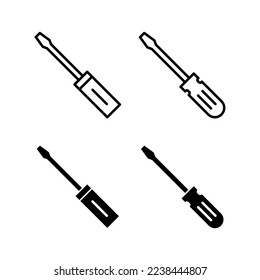 Screwdriver icon vector for web and mobile app. tools sign and symbol