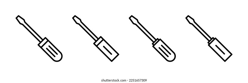 Screwdriver icon vector for web and mobile app. tools sign and symbol
