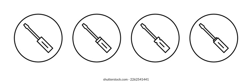 Screwdriver icon vector for web and mobile app. tools sign and symbol