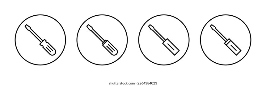 Screwdriver icon vector for web and mobile app. tools sign and symbol