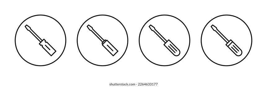 Screwdriver icon vector for web and mobile app. tools sign and symbol