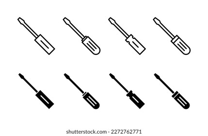 Screwdriver icon vector for web and mobile app. tools sign and symbol