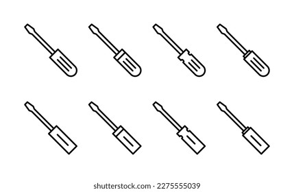 Screwdriver icon vector for web and mobile app. tools sign and symbol