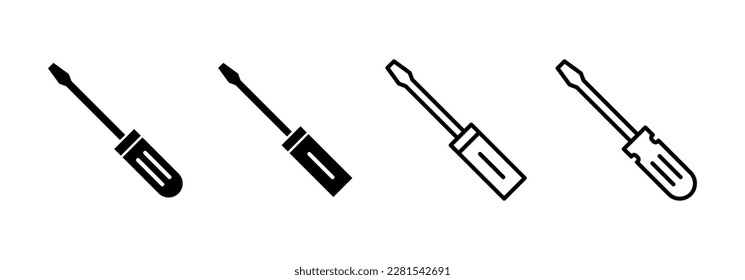 Screwdriver icon vector for web and mobile app. tools sign and symbol
