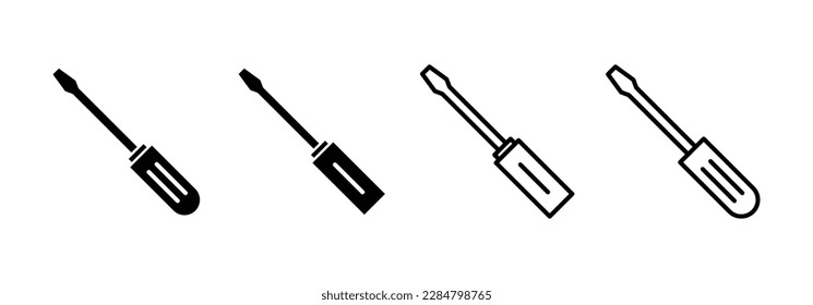 Screwdriver icon vector for web and mobile app. tools sign and symbol