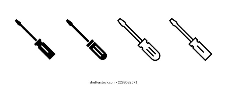 Screwdriver icon vector for web and mobile app. tools sign and symbol