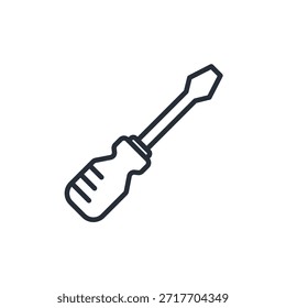 ícone de chave de fenda. vetor.Sinal editável de estilo traço.linear para usar a ilustração web design,logo.Symbol.