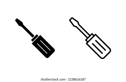 Screwdriver icon vector.tools sign and symbol