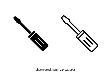 Screwdriver icon vector.tools sign and symbol