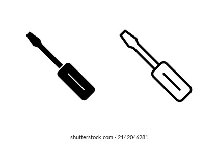 Screwdriver icon vector.tools sign and symbol