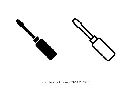 Screwdriver icon vector.tools sign and symbol