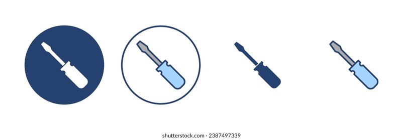 Screwdriver icon vector.tools sign and symbol