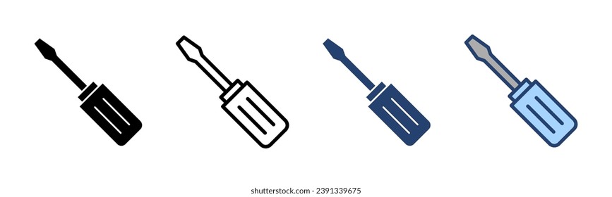 Screwdriver icon vector.tools sign and symbol