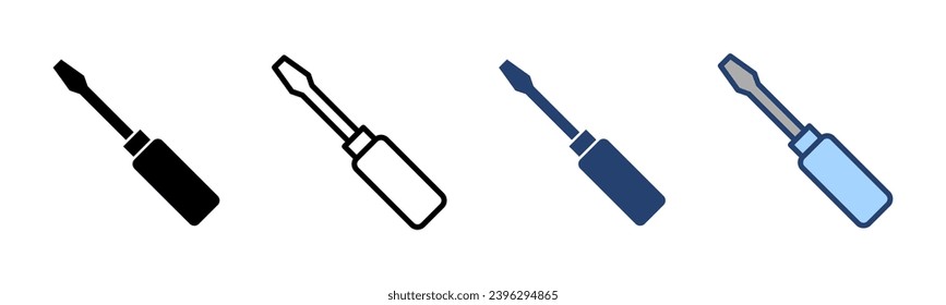 Screwdriver icon vector.tools sign and symbol