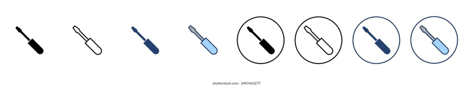 Screwdriver icon vector.tools sign and symbol