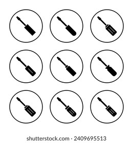 Screwdriver icon vector.tools sign and symbol