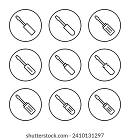 Screwdriver icon vector.tools sign and symbol