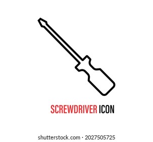 icono del destornillador. Icono de destornillador para diseño de sitios web y desarrollo de aplicaciones móviles. sobre fondo blanco.
