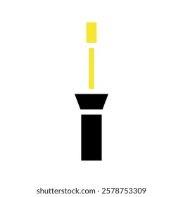 Screwdriver icon with yellow tip and black base