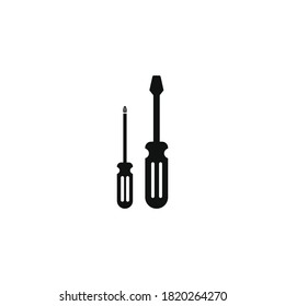 Screwdriver icon for your website, logo, app, UI, product print. Screwdriver concept flat Silhouette vector illustration icon