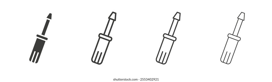 Screwdriver icons collection. vector set in black color