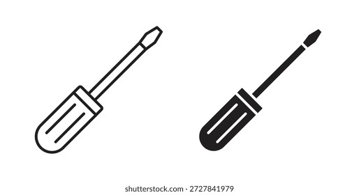 Ícones de chave de fenda. Coleção de vetores de ícones de tópicos. ilustrações simples