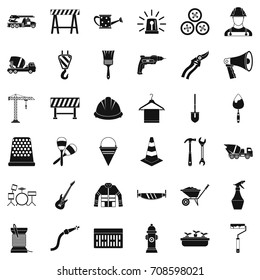 Screwdriver icons set. Simple style of 36 screwdriver vector icons for web isolated on white background