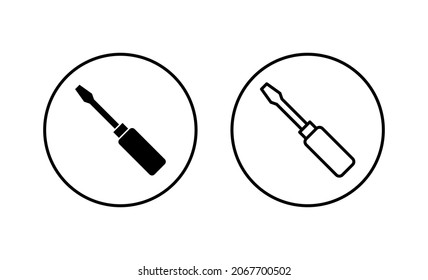 Symbol für Schraubenzieher Set.tools Zeichen und Symbol
