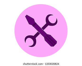 the screwdriver icons that tool for setting or repair your phone