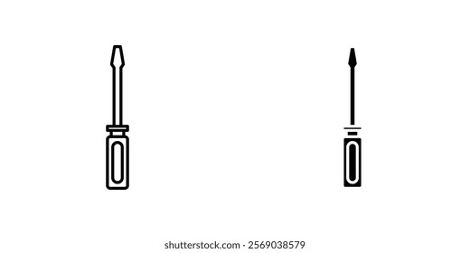 Screwdriver icons vector graphic pack