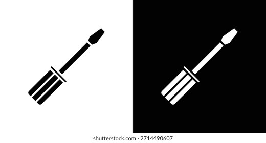Schraubendreher Symbole Vektor Silhouette Design. Grafik-Design-Illustration mit Vektorgrafik.