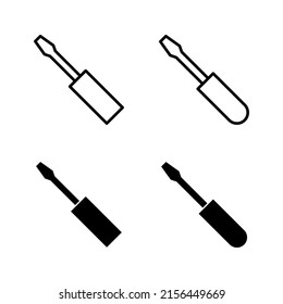 Screwdriver icons vector.tools sign and symbol