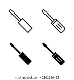 Screwdriver icons vector.tools sign and symbol