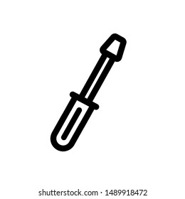 Screwdriver icon,vector illustration. Flat design style. vector screwdriver icon illustration isolated on White background, screwdriver icon Eps10. screwdriver icons graphic design vector symbols.