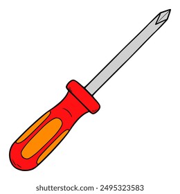 screwdriver illustration hand drawn isolated vector