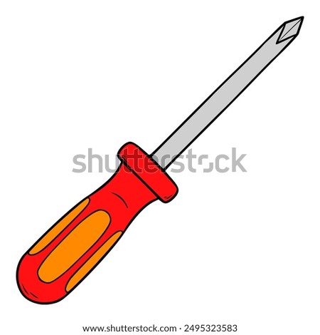 screwdriver illustration hand drawn isolated vector
