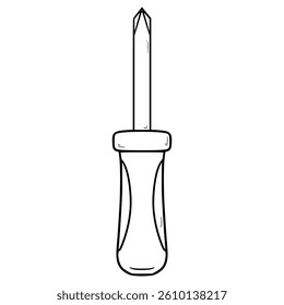 screwdriver illustration hand drawn outline vector