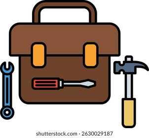  Screwdriver illustration with isolated background