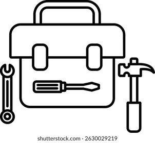  Screwdriver illustration with isolated background
