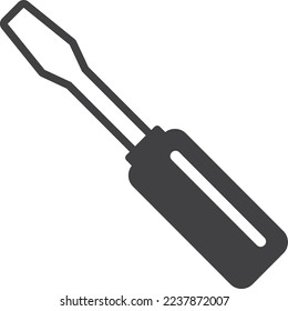 screwdriver illustration in minimal style isolated on background