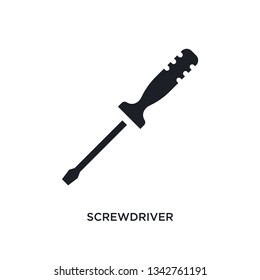 screwdriver isolated icon. simple element illustration from electrian connections concept icons. 