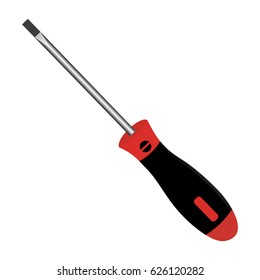 Screwdriver isolated on a white background. Vector illustration. 
