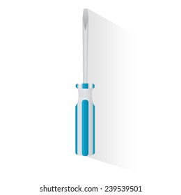  screwdriver isolated over white background. vector