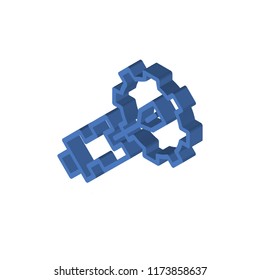 Screwdriver isometric left top view 3D icon