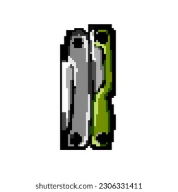 screwdriver knife tool game pixel art retro vector. bit screwdriver knife tool. old vintage illustration