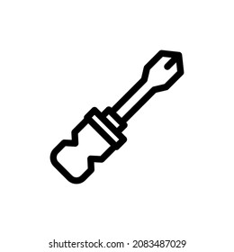 screwdriver line icon illustration vector graphic