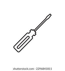 Screwdriver line icon, logo vector
