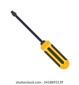 Screwdriver line icon. Screw, tool, hammer, repair, bolt, screw, nut, pliers, wrench, nail, work, iron, twist. Vector icon for business and advertising