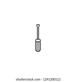 screwdriver line icon vector